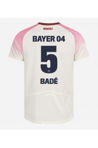 Bayer Leverkusen Loic Bade #5 Jalkapallovaatteet Vieraspaita 2025-26 Lyhythihainen